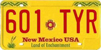 NM license plate 601TYR