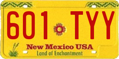 NM license plate 601TYY