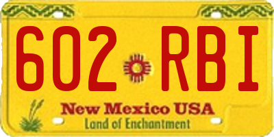 NM license plate 602RBI