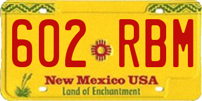 NM license plate 602RBM