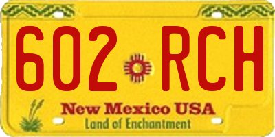 NM license plate 602RCH