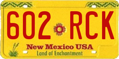 NM license plate 602RCK