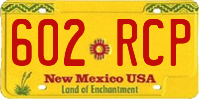 NM license plate 602RCP
