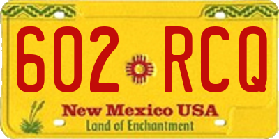 NM license plate 602RCQ