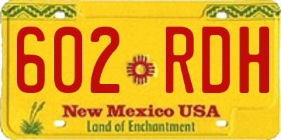 NM license plate 602RDH