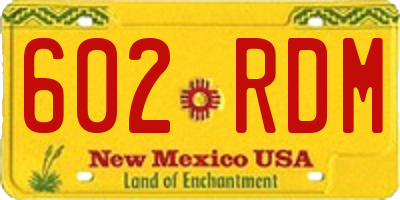 NM license plate 602RDM
