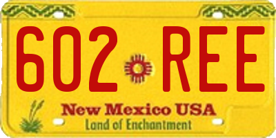 NM license plate 602REE