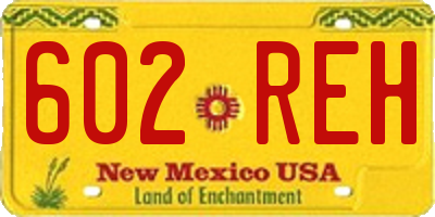 NM license plate 602REH