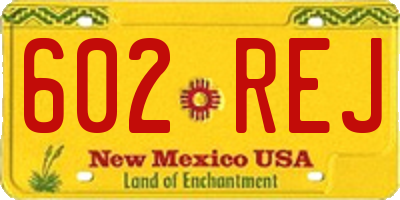 NM license plate 602REJ