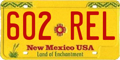 NM license plate 602REL