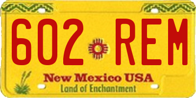 NM license plate 602REM