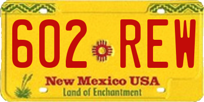 NM license plate 602REW