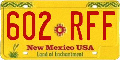 NM license plate 602RFF