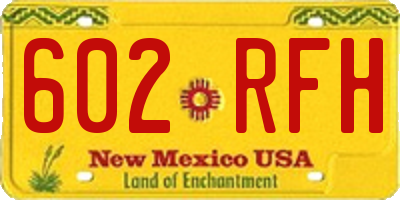 NM license plate 602RFH