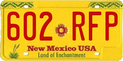 NM license plate 602RFP