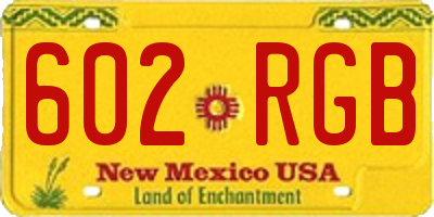 NM license plate 602RGB