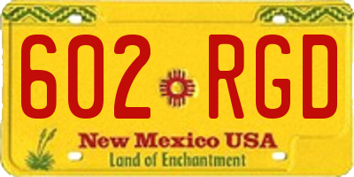 NM license plate 602RGD