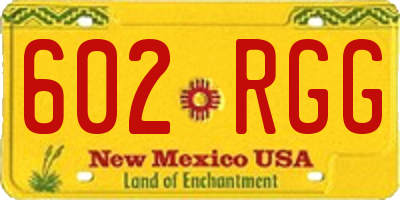 NM license plate 602RGG