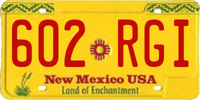 NM license plate 602RGI