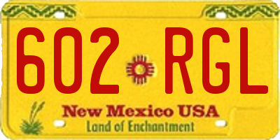 NM license plate 602RGL
