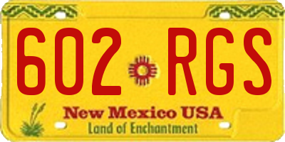 NM license plate 602RGS