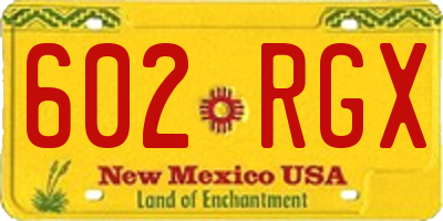NM license plate 602RGX