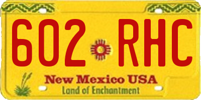 NM license plate 602RHC