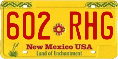 NM license plate 602RHG