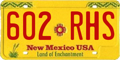 NM license plate 602RHS