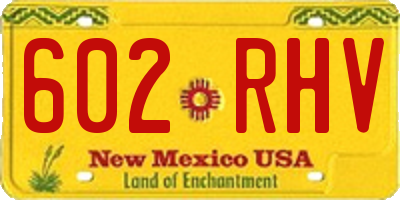 NM license plate 602RHV