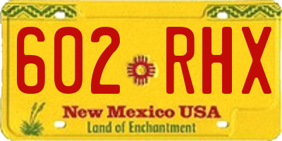 NM license plate 602RHX