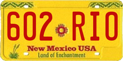NM license plate 602RIO