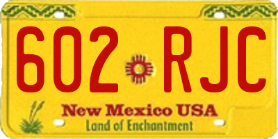 NM license plate 602RJC