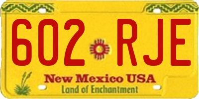 NM license plate 602RJE