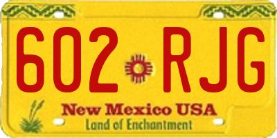 NM license plate 602RJG