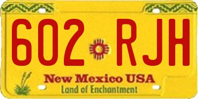 NM license plate 602RJH