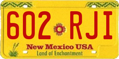 NM license plate 602RJI
