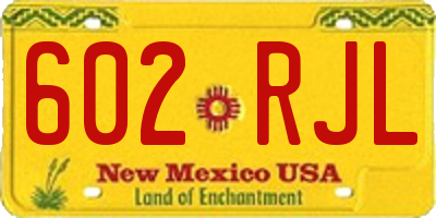 NM license plate 602RJL