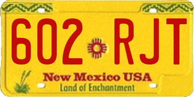 NM license plate 602RJT
