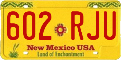 NM license plate 602RJU