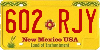 NM license plate 602RJY
