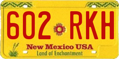 NM license plate 602RKH