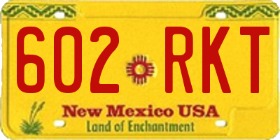 NM license plate 602RKT