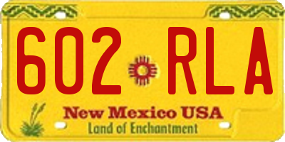 NM license plate 602RLA