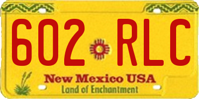 NM license plate 602RLC