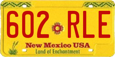 NM license plate 602RLE