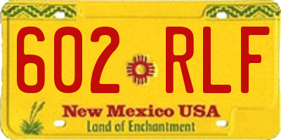 NM license plate 602RLF