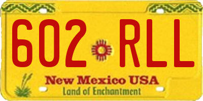 NM license plate 602RLL