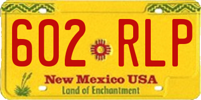 NM license plate 602RLP