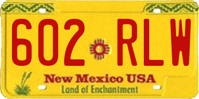 NM license plate 602RLW